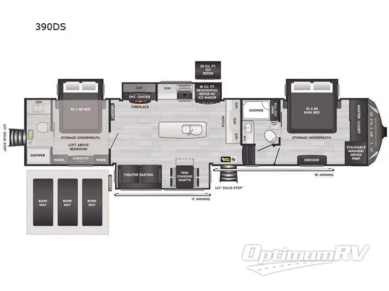 2024 Keystone Alpine Avalanche Edition 390DS Floorplan Photo