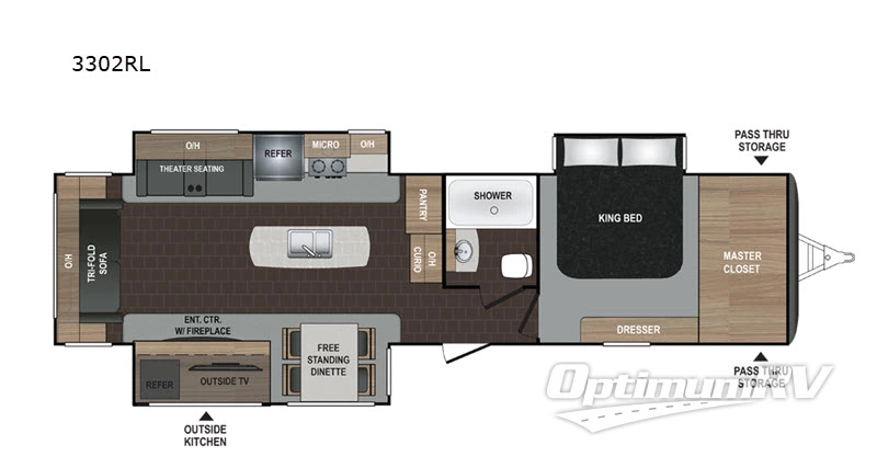2019 Dutchmen Atlas 3302RL RV Floorplan Photo