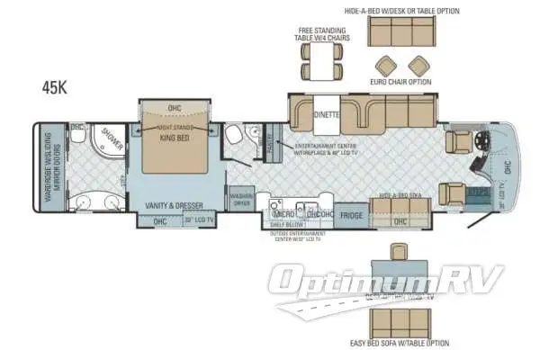 2013 Entegra Cornerstone 45K Floorplan Photo