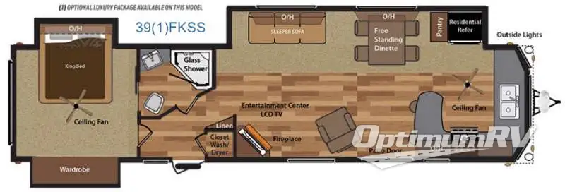 2016 Keystone Retreat 39FKSS Floorplan Photo
