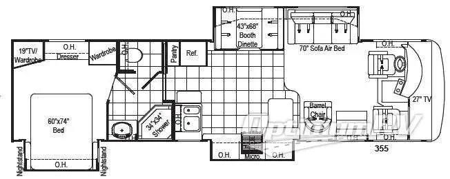 2008 Damon CHALLENGER 355 Floorplan Photo