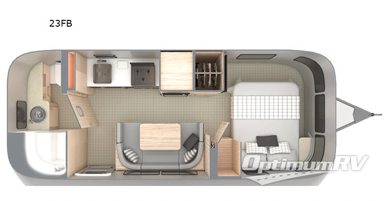 2021 Airstream Globetrotter 23FB Floorplan Photo