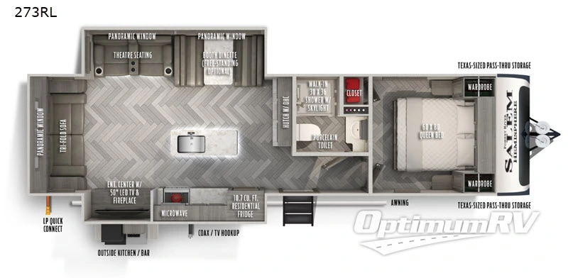 2020 Forest River Salem Hemisphere 273RL RV Floorplan Photo