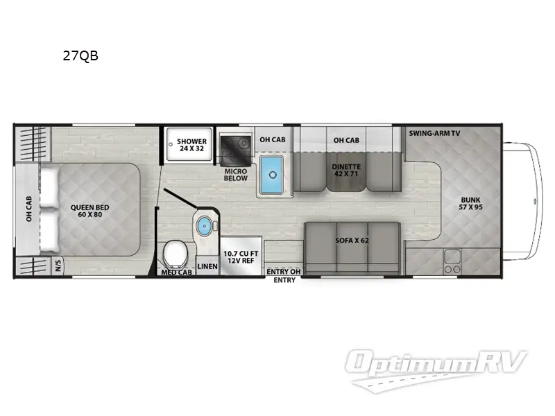 2025 Coachmen Freelander 27QB Floorplan Photo