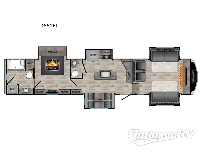 2022 CrossRoads Volante 3851FL Floorplan Photo