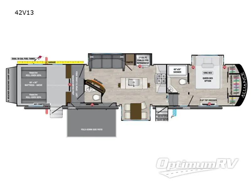 2022 Alliance Valor 42V13 Floorplan Photo