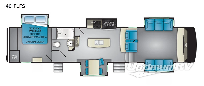 2018 Heartland ElkRidge 40FLFS RV Floorplan Photo