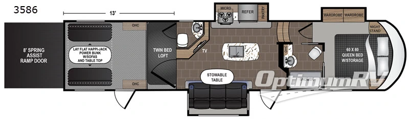 2020 Dutchmen Endurance 3586 Floorplan Photo