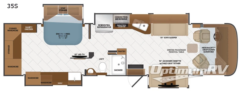 2020 Fleetwood Pace Arrow 35S RV Floorplan Photo