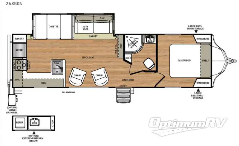 2016 Forest River Vibe 268RKS RV Floorplan Photo