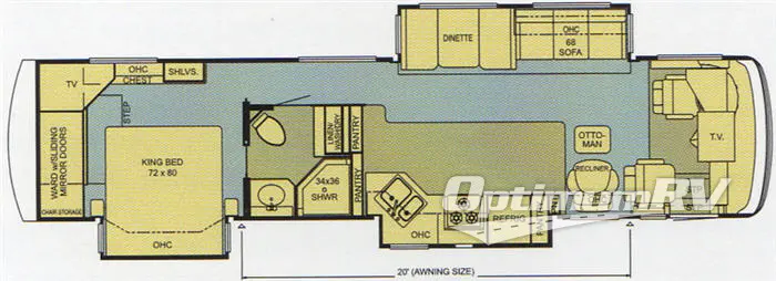 2006 Newmar Ventana 3937 Floorplan Photo