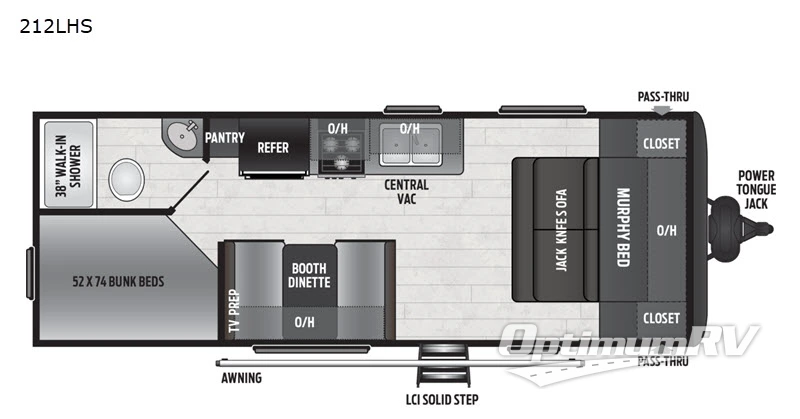 2020 Keystone Hideout 212LHS Floorplan Photo