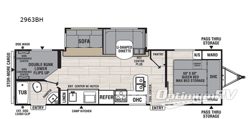 2020 Coachmen Spirit Ultra Lite 2963BH Floorplan Photo