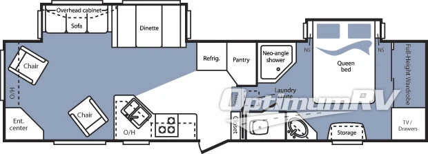 2008 Keystone Cougar 311RLS RV Floorplan Photo