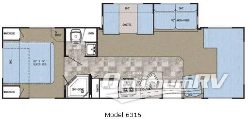 2006 Gulf Stream Conquest LE 6316 RV Floorplan Photo