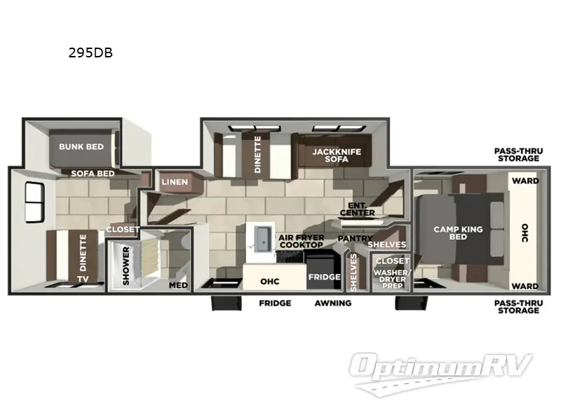 2026 Forest River Tracer 295DB Floorplan Photo