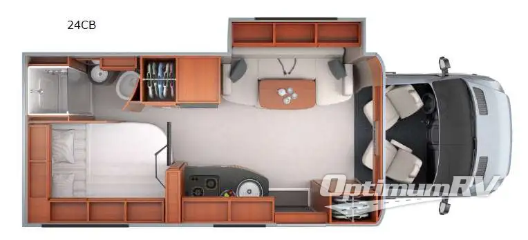 2016 Leisure Travel Unity U24CB RV Floorplan Photo