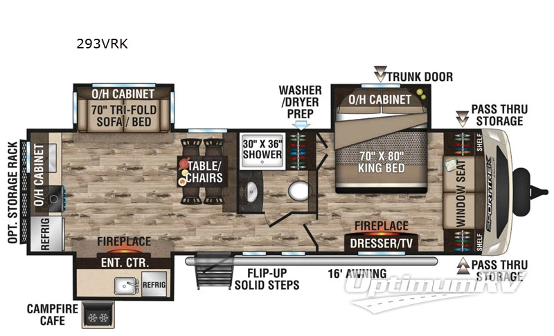 2020 Venture SportTrek Touring Edition 293VRK RV Floorplan Photo