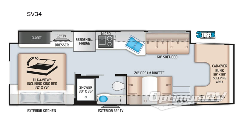 2020 Thor Magnitude SV34 RV Floorplan Photo