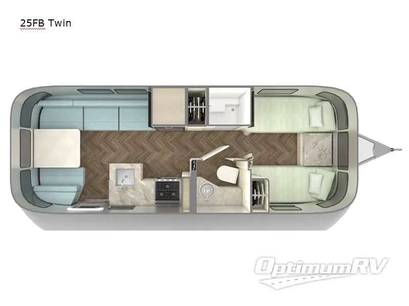 2022 Airstream International 25FB TWIN RV Floorplan Photo