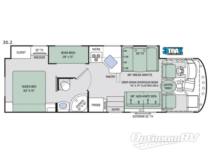 2019 Thor ACE 30.2 Floorplan Photo