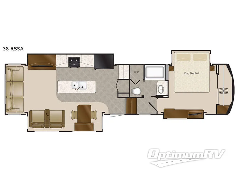 2017 DRV Luxury Suites Mobile Suites 38RSSA Floorplan Photo