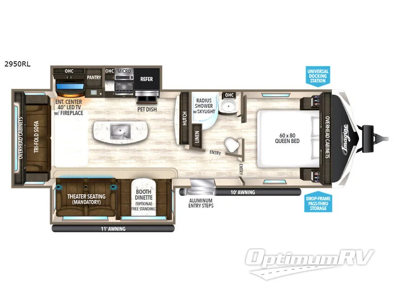 2018 Grand Design Imagine 2950RL Floorplan Photo