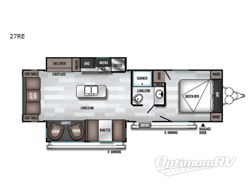 2019 Forest River Salem 27RE Floorplan Photo