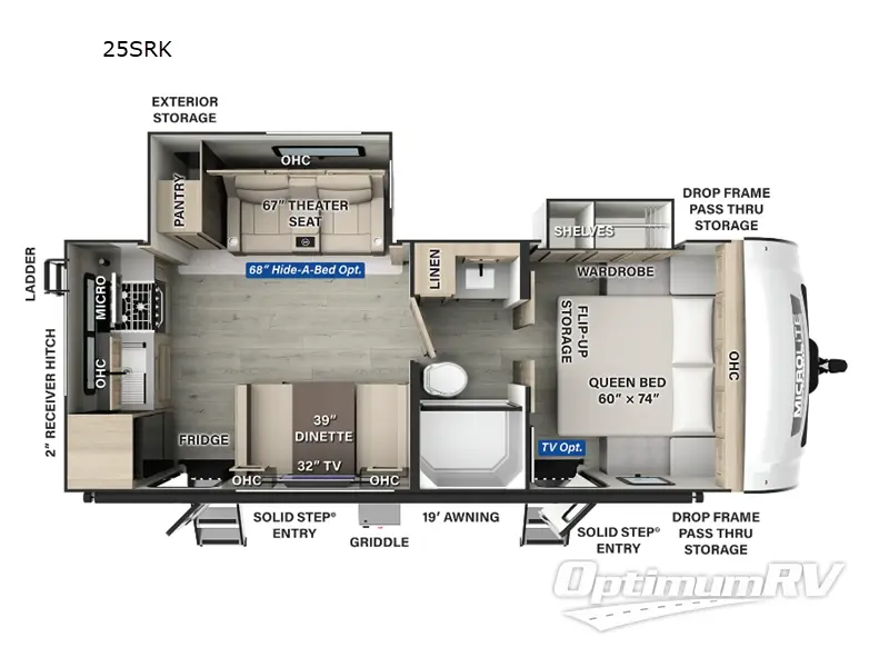 2025 Forest River Flagstaff Micro Lite 25SRK RV Floorplan Photo