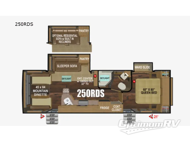2023 Outdoors RV Black Stone Titanium Series 250RDS Floorplan Photo