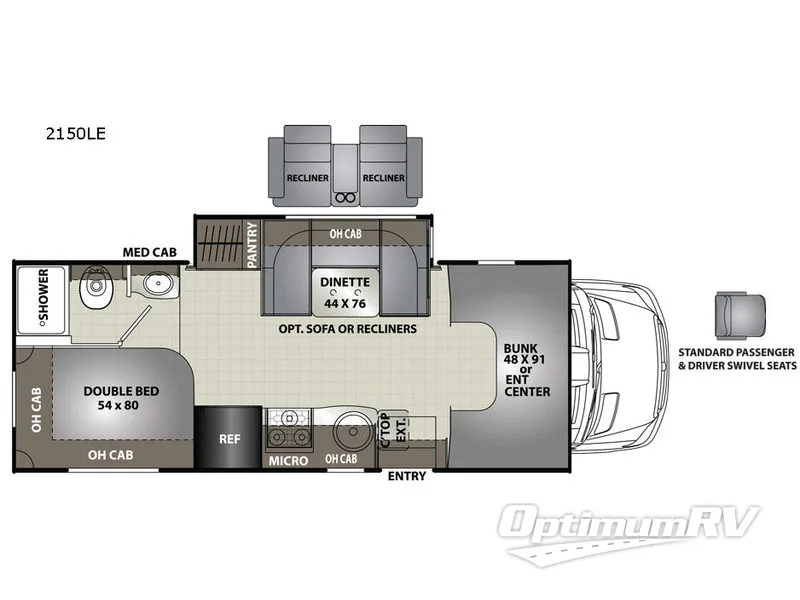 2017 Coachmen Prism 2150LE RV Floorplan Photo