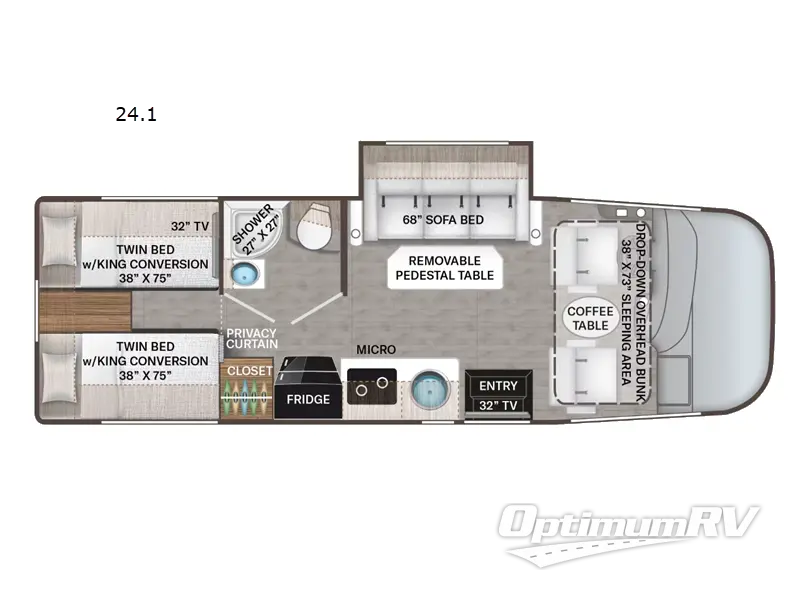 2024 Thor Axis 24.1 Floorplan Photo