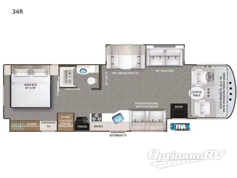 2023 Thor Windsport 34R RV Floorplan Photo