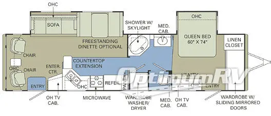 2007 Holiday Rambler Presidential 34SKD Floorplan Photo