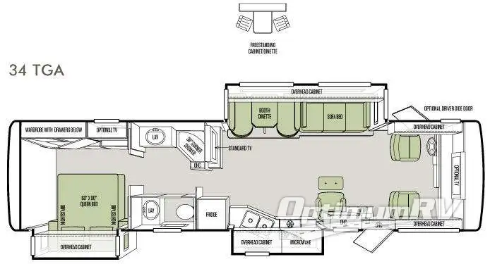 2013 Tiffin Allegro 34 TGA Floorplan Photo