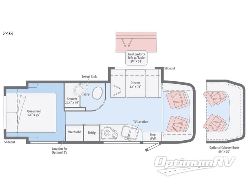 2017 Winnebago Navion 24G Floorplan Photo
