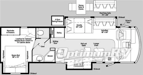 2006 Winnebago Voyage 35A Floorplan Photo