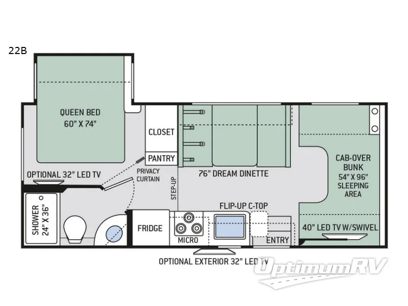 2019 Thor Chateau 22B Floorplan Photo