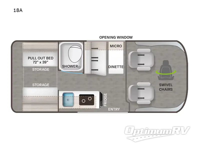2023 Thor Scope 18A RV Floorplan Photo