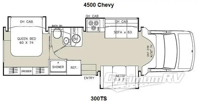 2012 Coachmen Concord 300TS Chevy Floorplan Photo