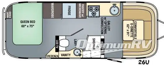 2017 Airstream Flying Cloud 26U Floorplan Photo
