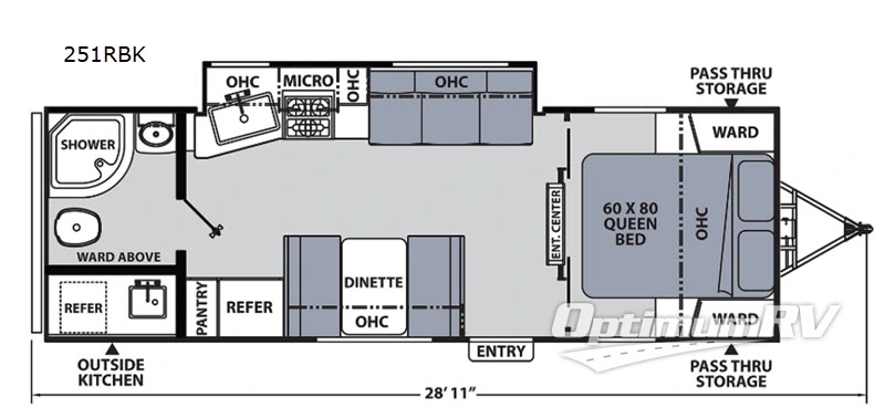 2020 Coachmen Apex Ultra-Lite 251RBK Floorplan Photo