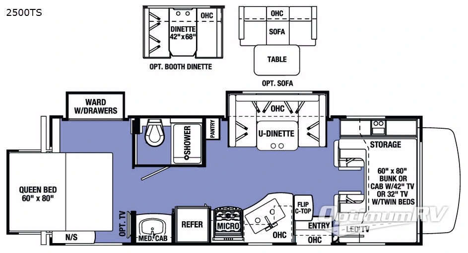 2017 Forest River Sunseeker 2500TS Ford Floorplan Photo