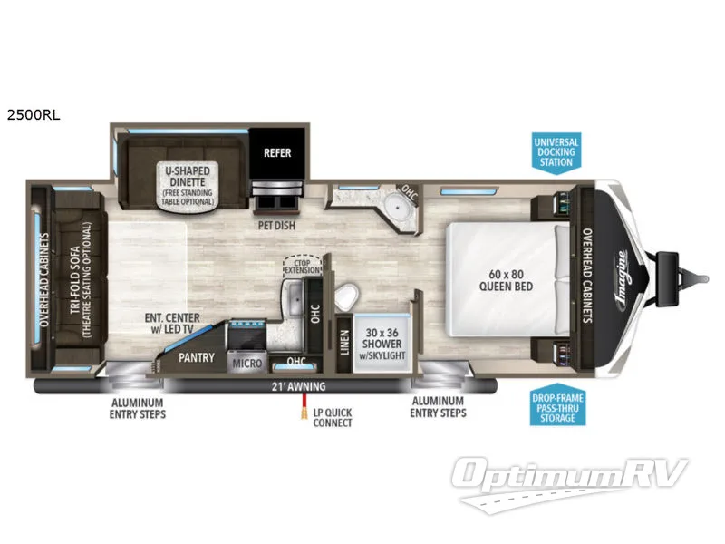2019 Grand Design Imagine 2500RL Floorplan Photo