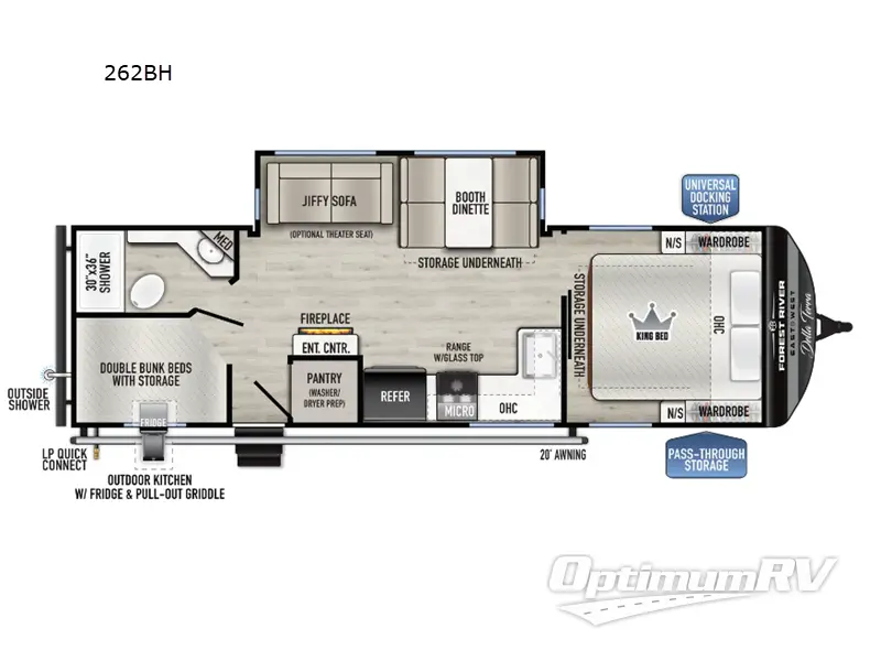2026 East To West Della Terra 262BH Floorplan Photo