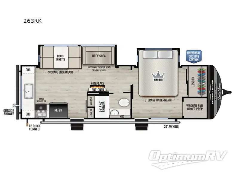 2026 East To West Della Terra 263RK Floorplan Photo