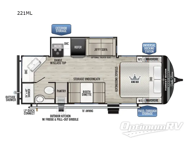 2026 East To West Della Terra 221ML RV Floorplan Photo