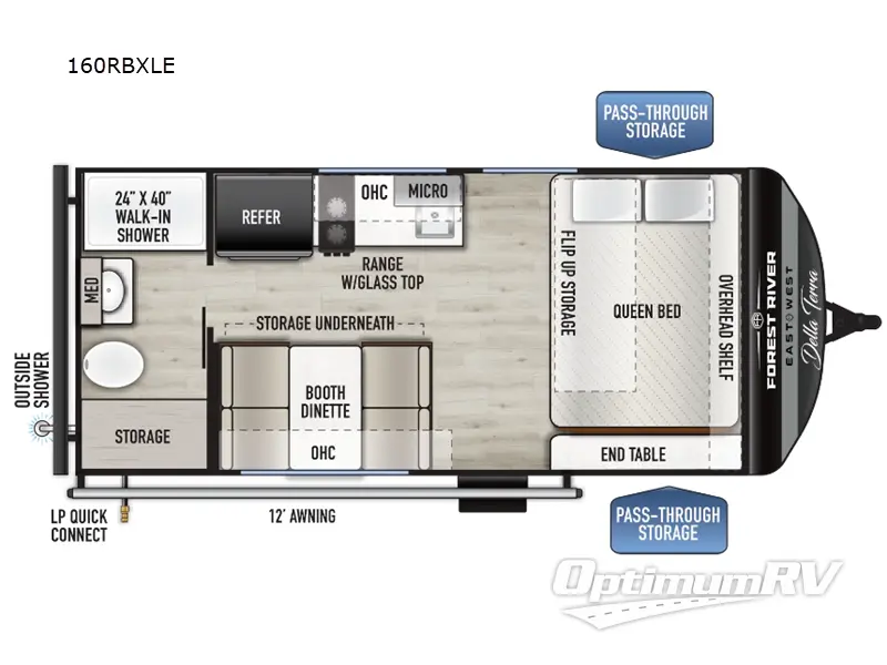 2026 East To West Della Terra LE 160RBXLE RV Floorplan Photo