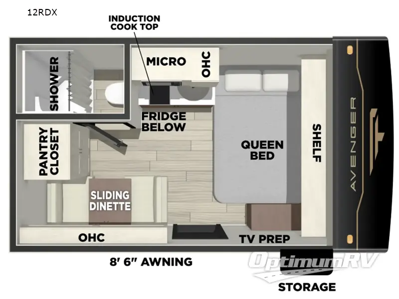 2027 Forest River Avenger LT 12RDX Floorplan Photo