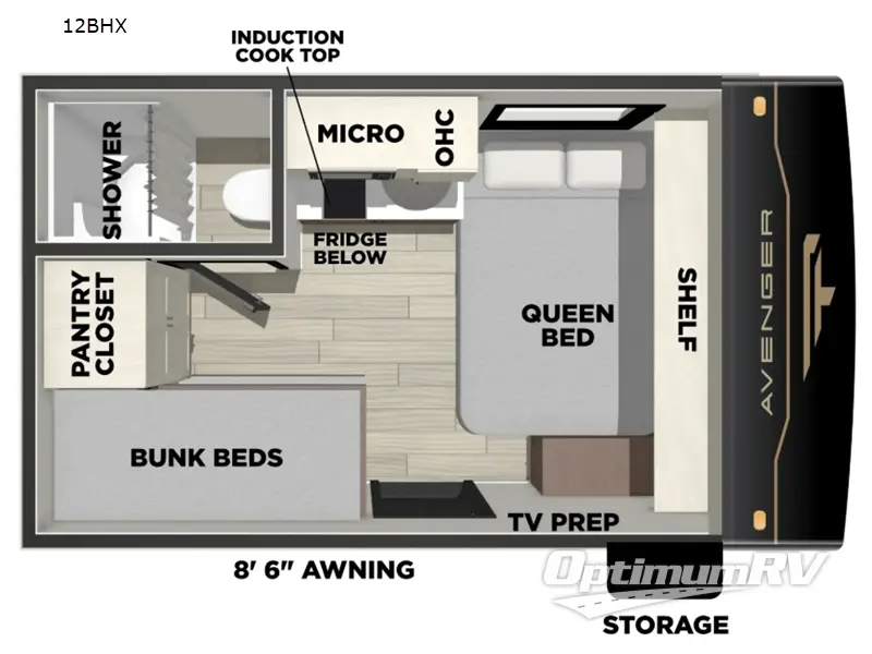 2027 Forest River Avenger LT 12BHX Floorplan Photo